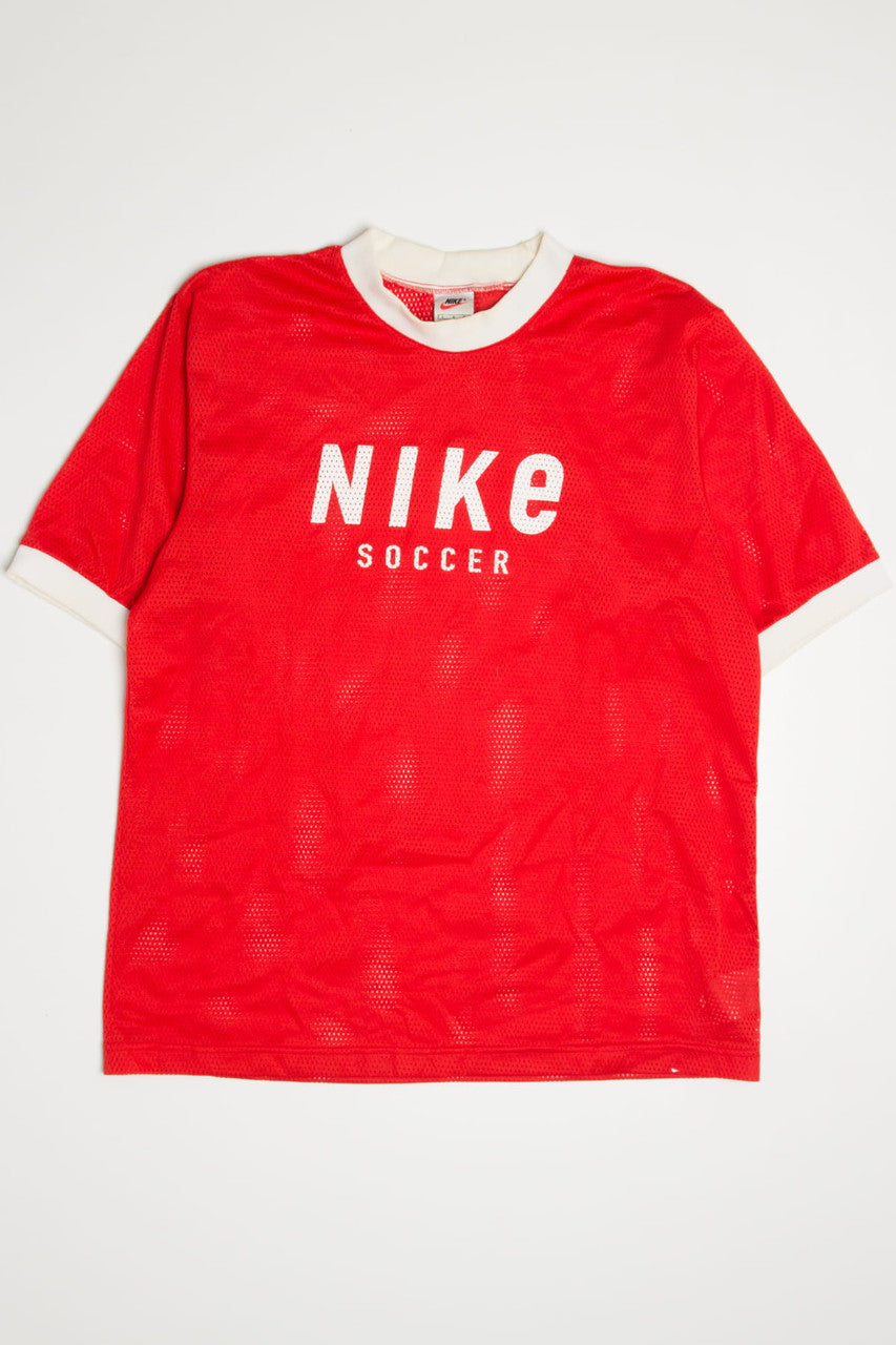 Vintage Red Nike Soccer Jersey