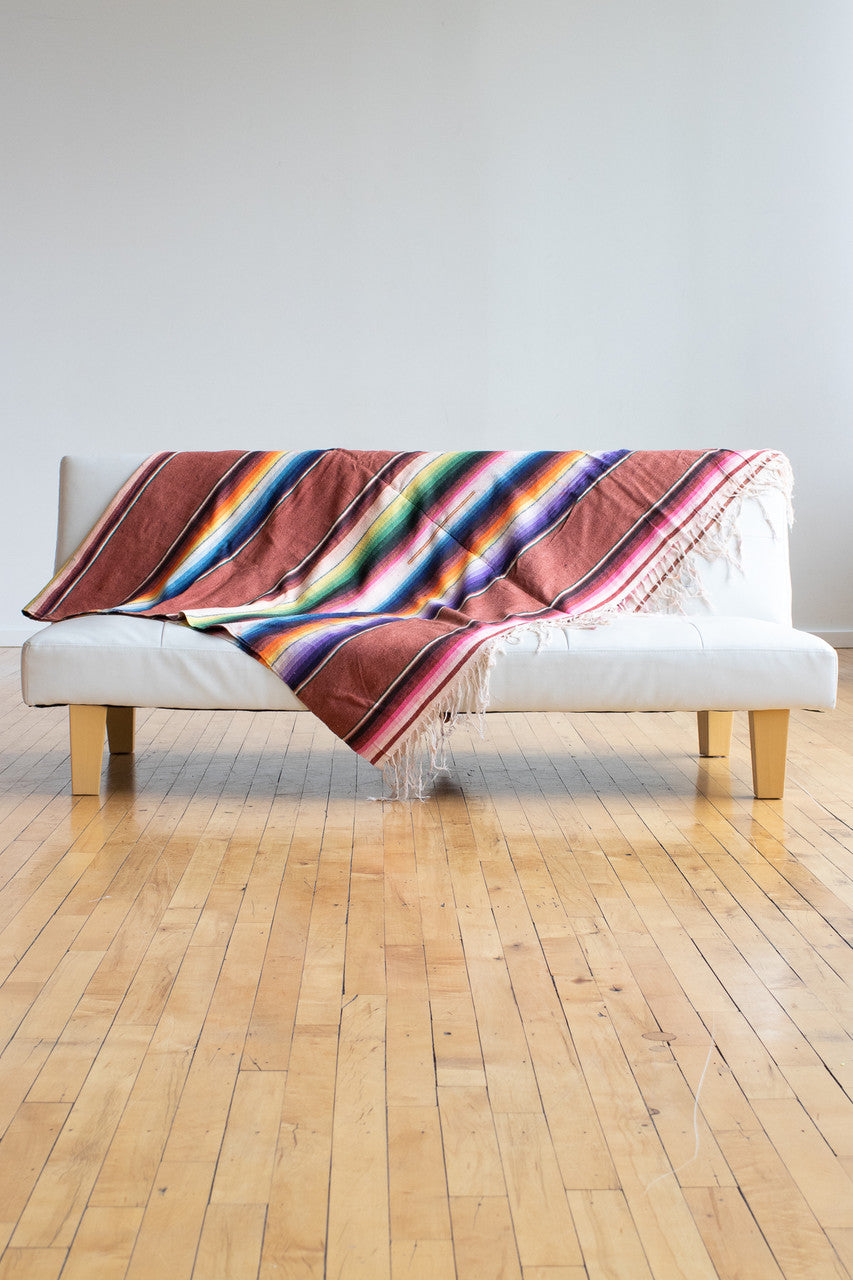 Rust Rainbow Baja Blanket