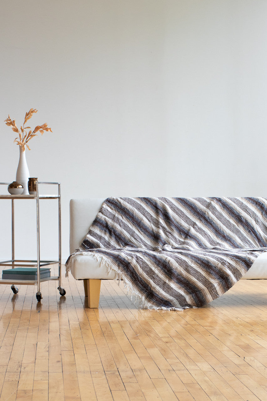 Grey & Brown Baja Blanket