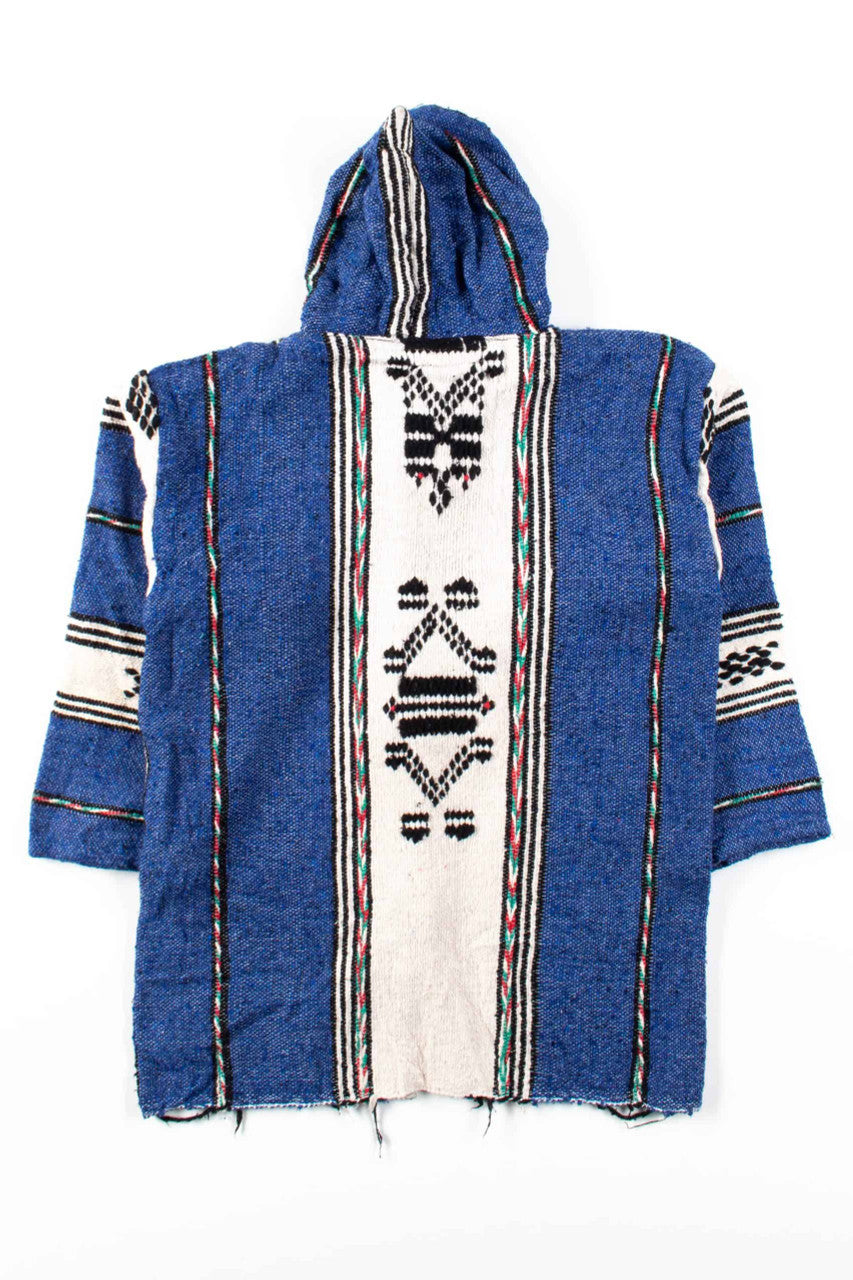 Vintage Blue Button Up Baja Hoodie