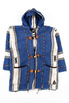 Vintage Blue Button Up Baja Hoodie