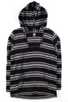 Black Striped Lightweight Baja Hoodie
