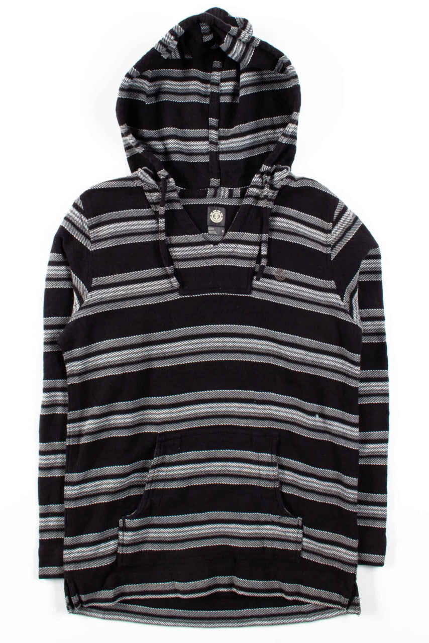 Black Striped Lightweight Baja Hoodie