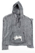 Black Striped Stussy Baja Hoodie