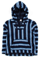 Navy Striped Lightweight Baja Hoodie