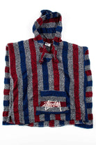 Blue & Red Stussy Baja Hoodie