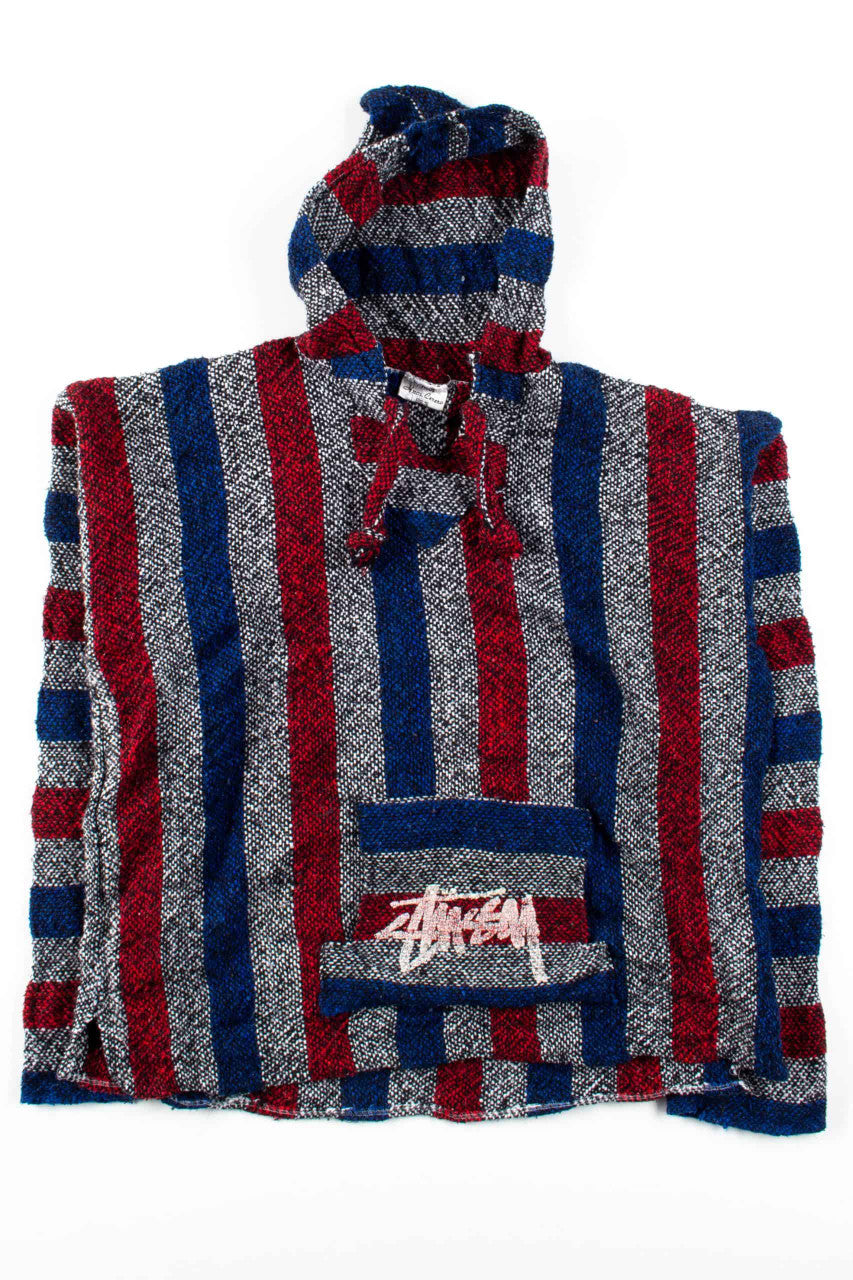 Blue & Red Stussy Baja Hoodie
