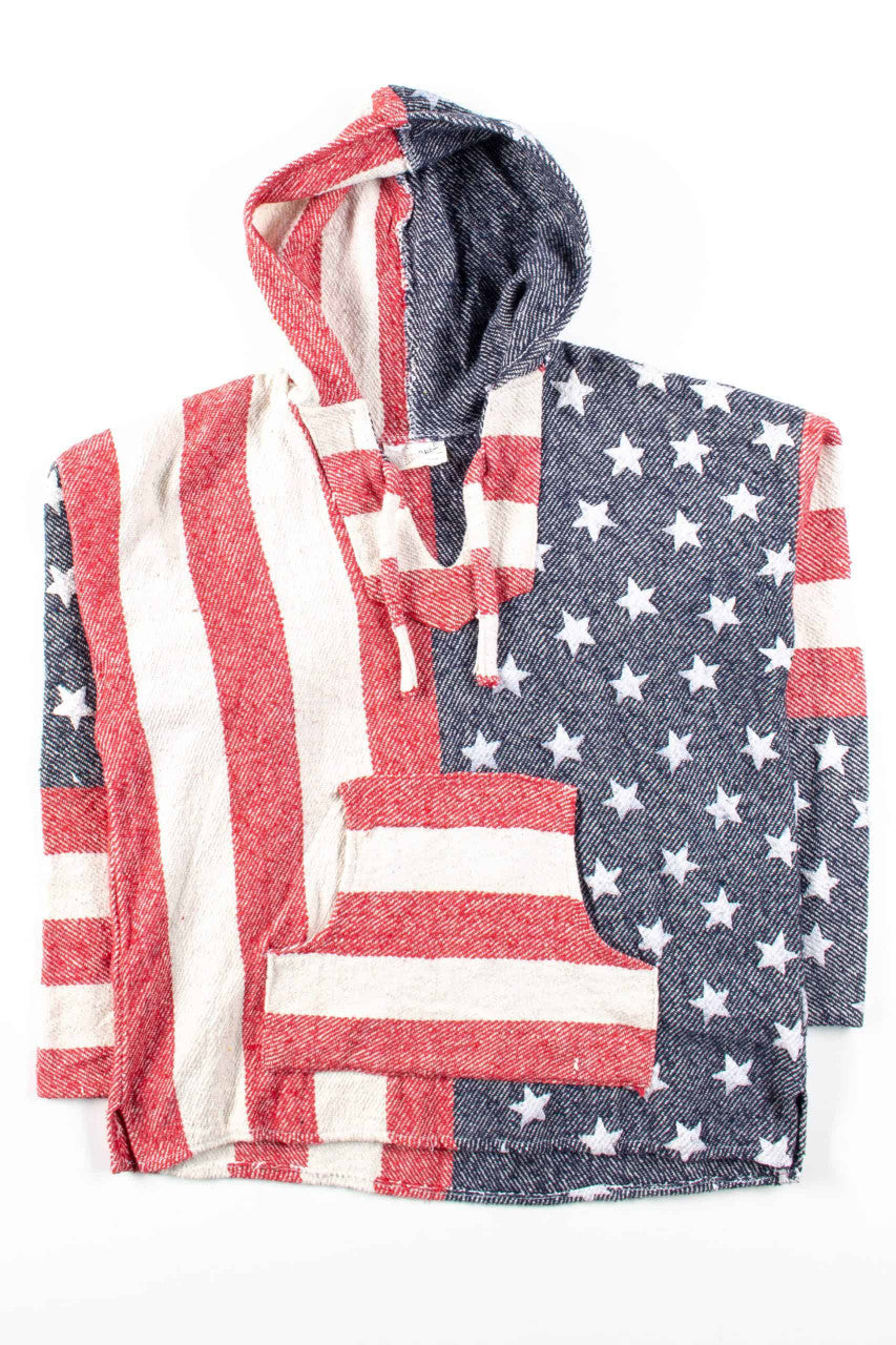 Vintage American Flag Baja Hoodie