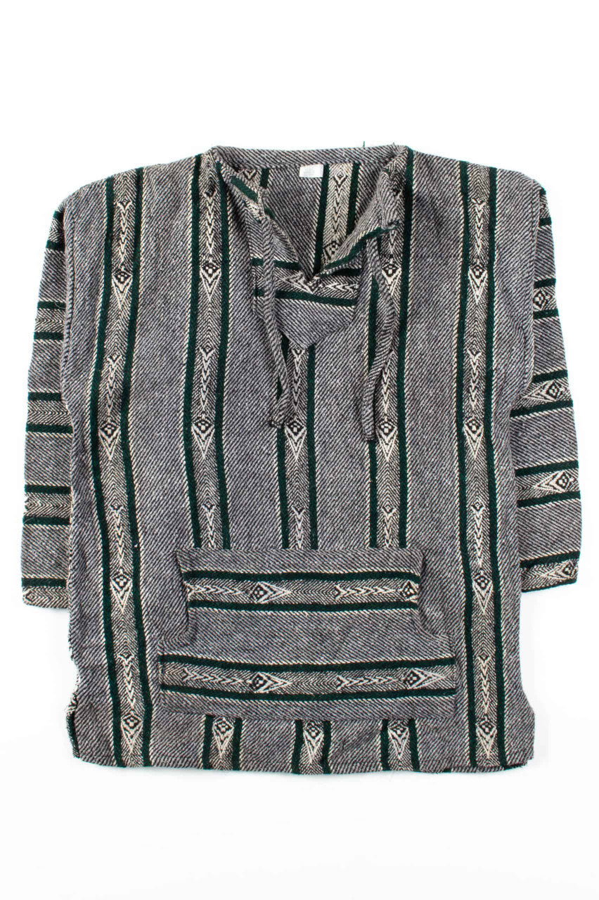 Grey Striped Multi-Blend Baja Sweatshirt