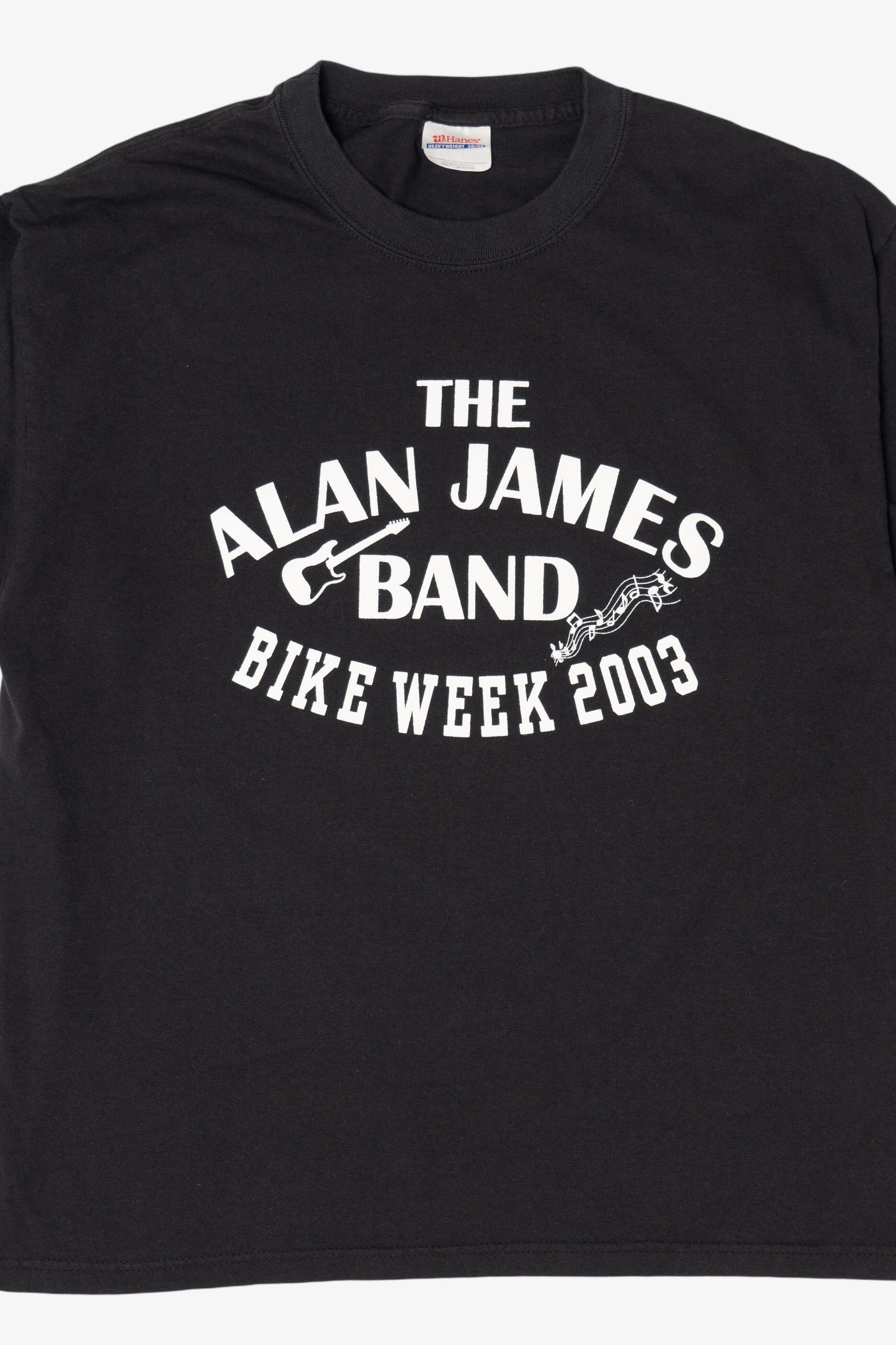 Vintage Black Alan James Band Bike Week T-Shirt (2000s)
