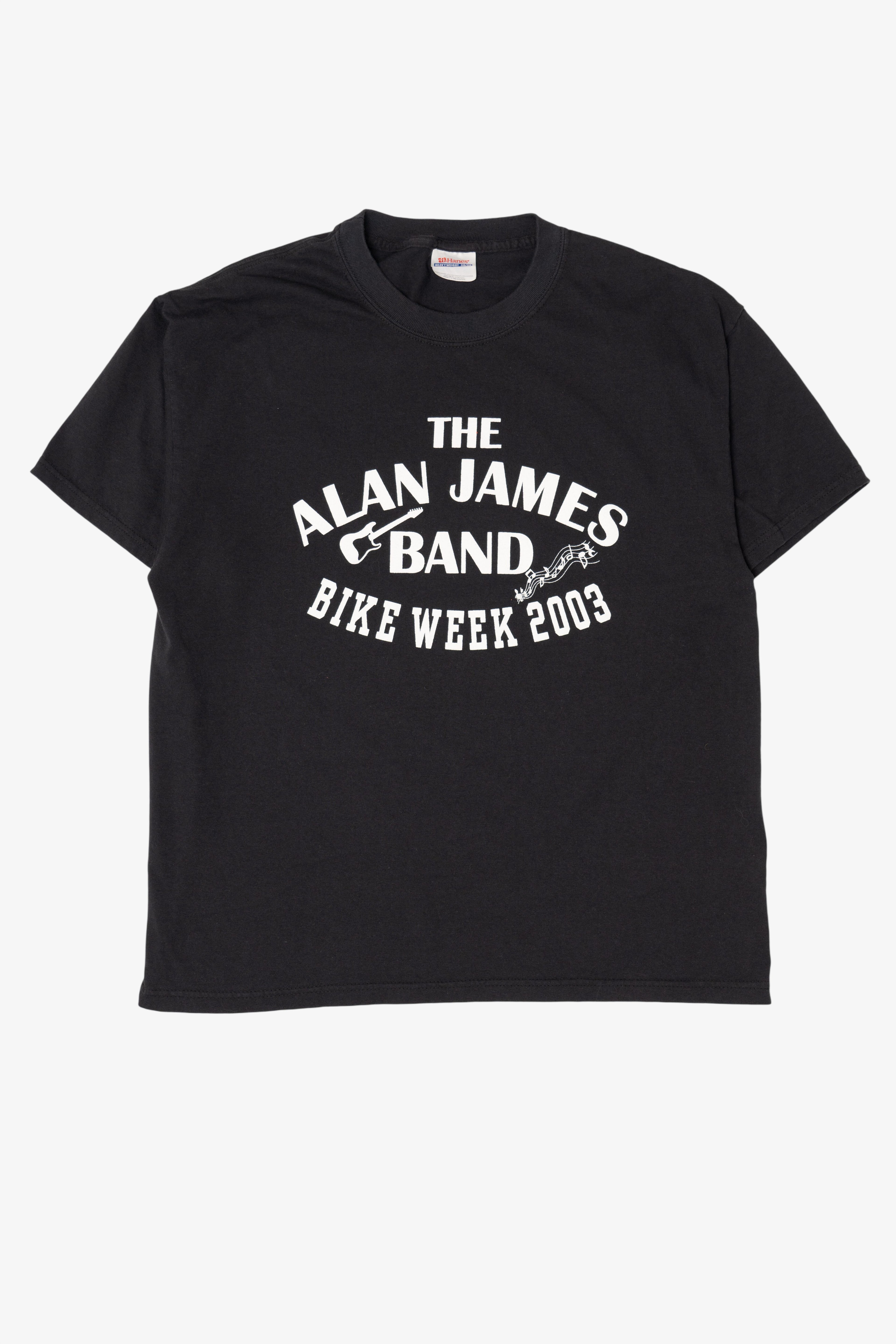 Vintage Black Alan James Band Bike Week T-Shirt (2000s)