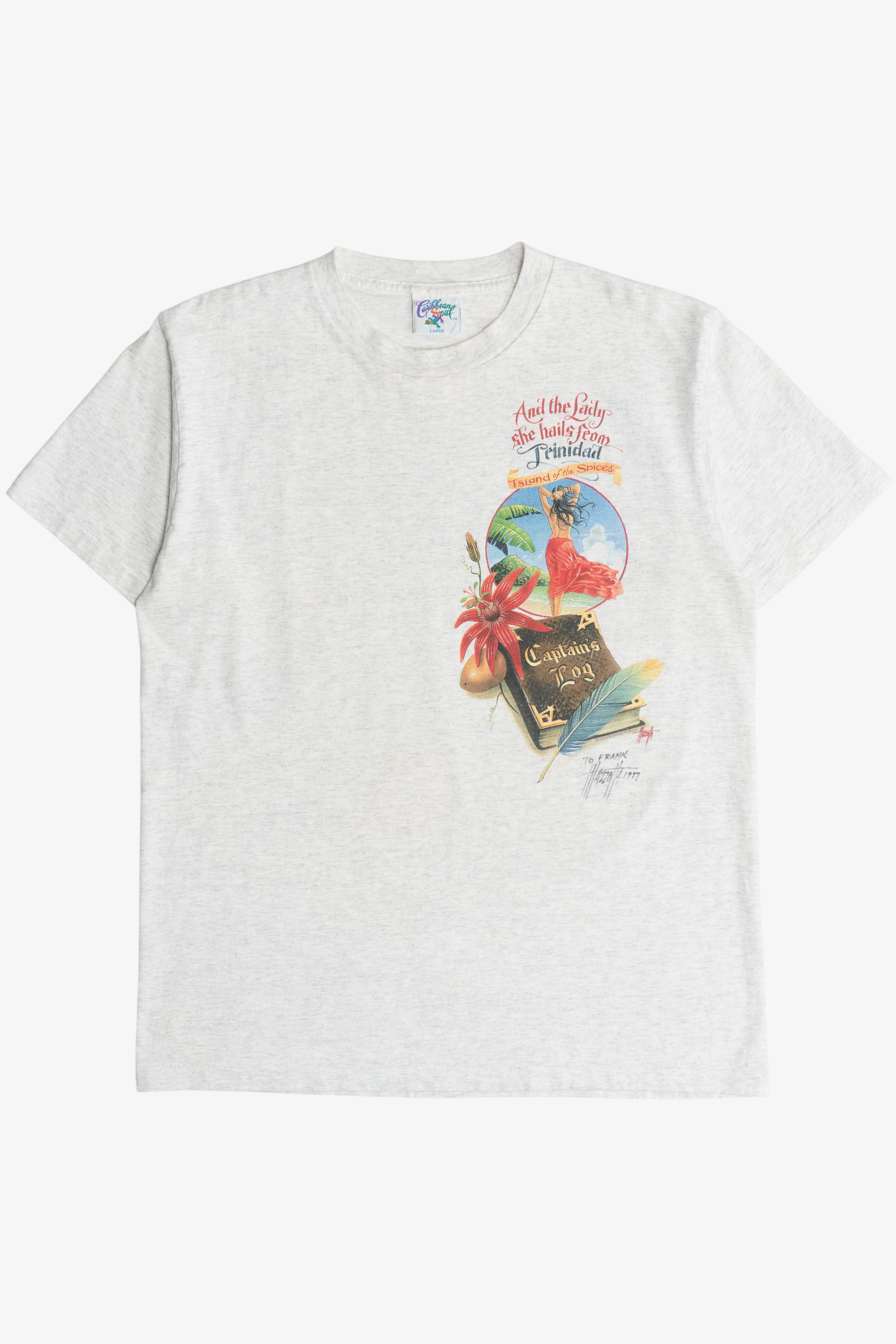 Vintage Jimmy Buffett "Son Of A Son Sailor" Illustrator Mazzotta Signed Band T-Shirt (1990s)