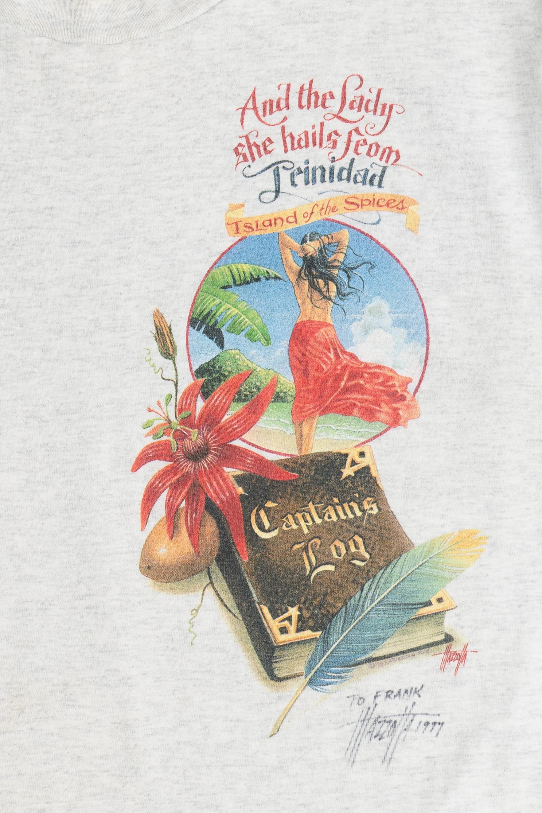 Vintage Jimmy Buffett "Son Of A Son Sailor" Illustrator Mazzotta Signed Band T-Shirt (1990s)