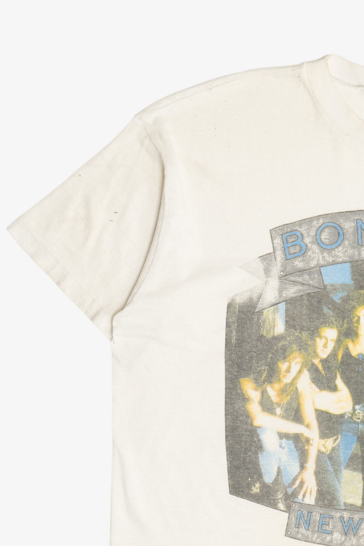 Vintage Bon Jovi New Jersey Paper Thin Distressed Band T-Shirt (1980s)