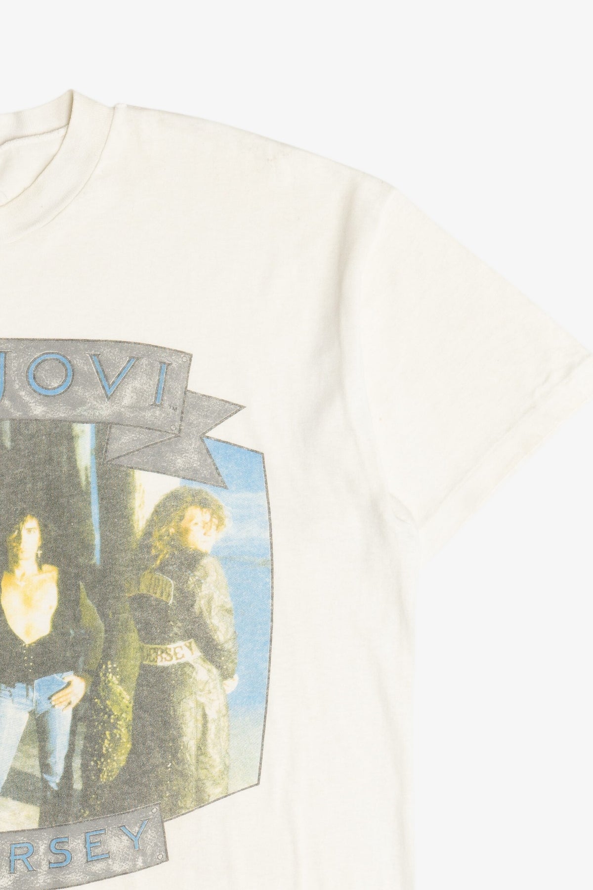 Vintage Bon Jovi New Jersey Paper Thin Distressed Band T-Shirt (1980s)