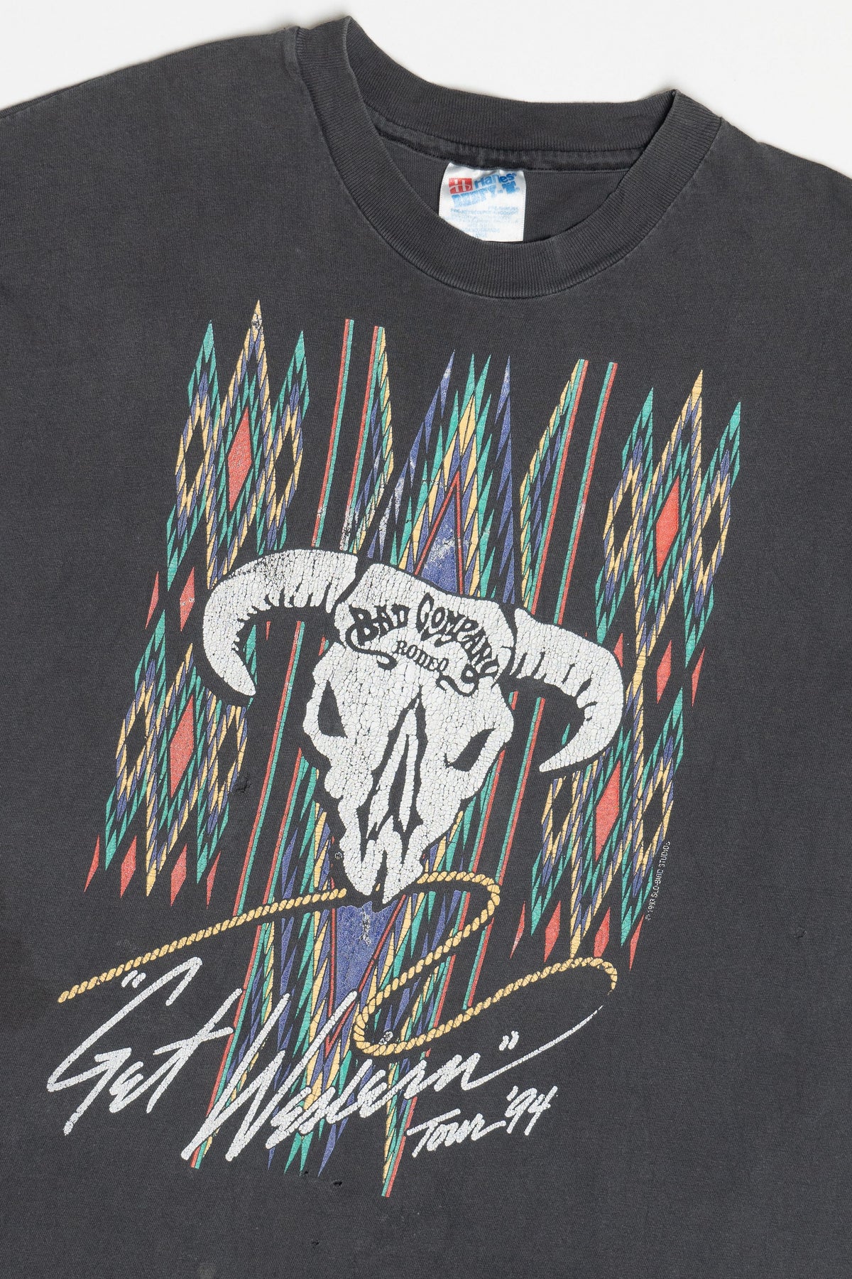Vintage Distressed Bad Company "Get Western" 1994 Tour T-Shirt (1990s)