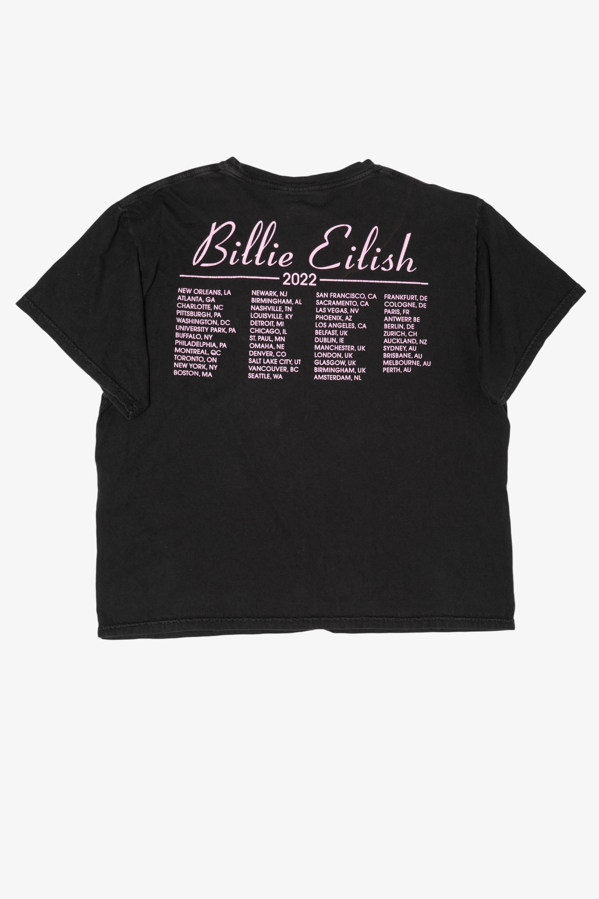 Billie Eilish "Happier Than Ever" The World Tour T-Shirt (2020s)