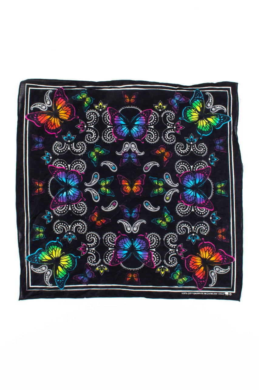 Rainbow Butterflies Bandana