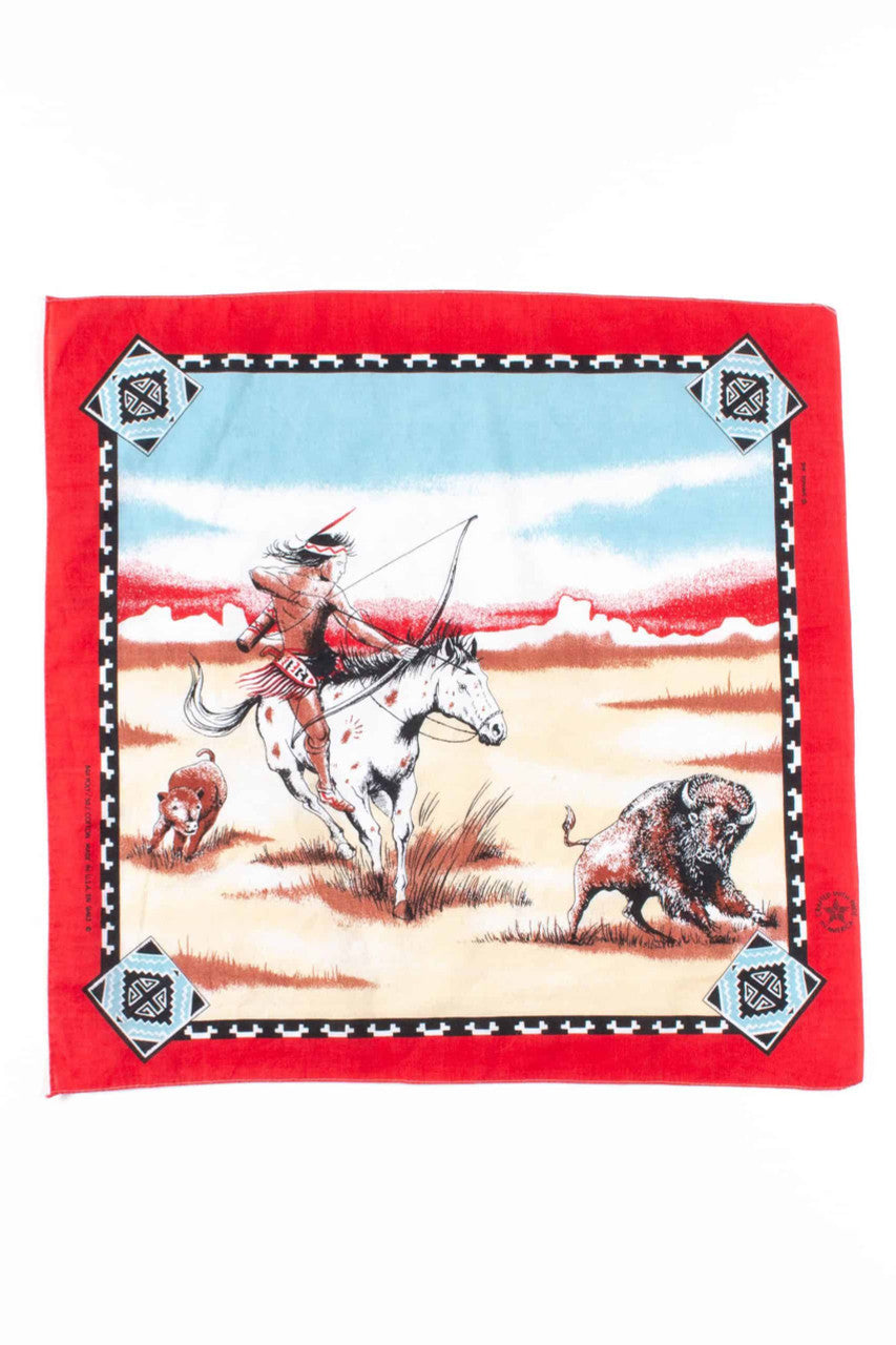 Buffalo Hunt Vintage Bandana