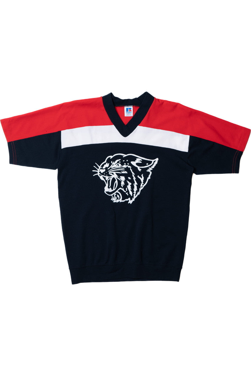 Vintage "Bluffs" V Neck Russell Athletic Nylon Jersey