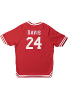 Vintage "Kats" Davis #24 V-Neck Basketball Jersey