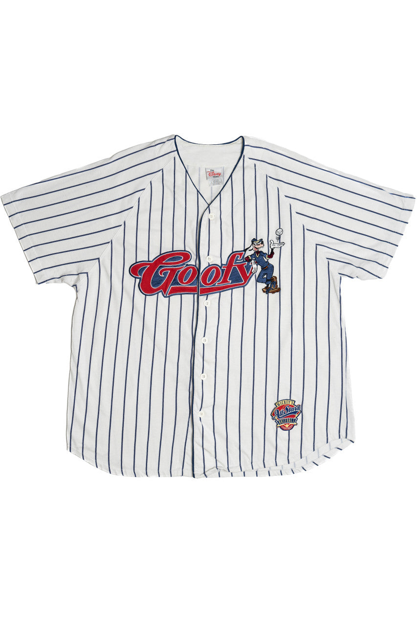 Vintage "Goofy" "Mickey's All Stars" Embroidered Disney Store Baseball Jersey