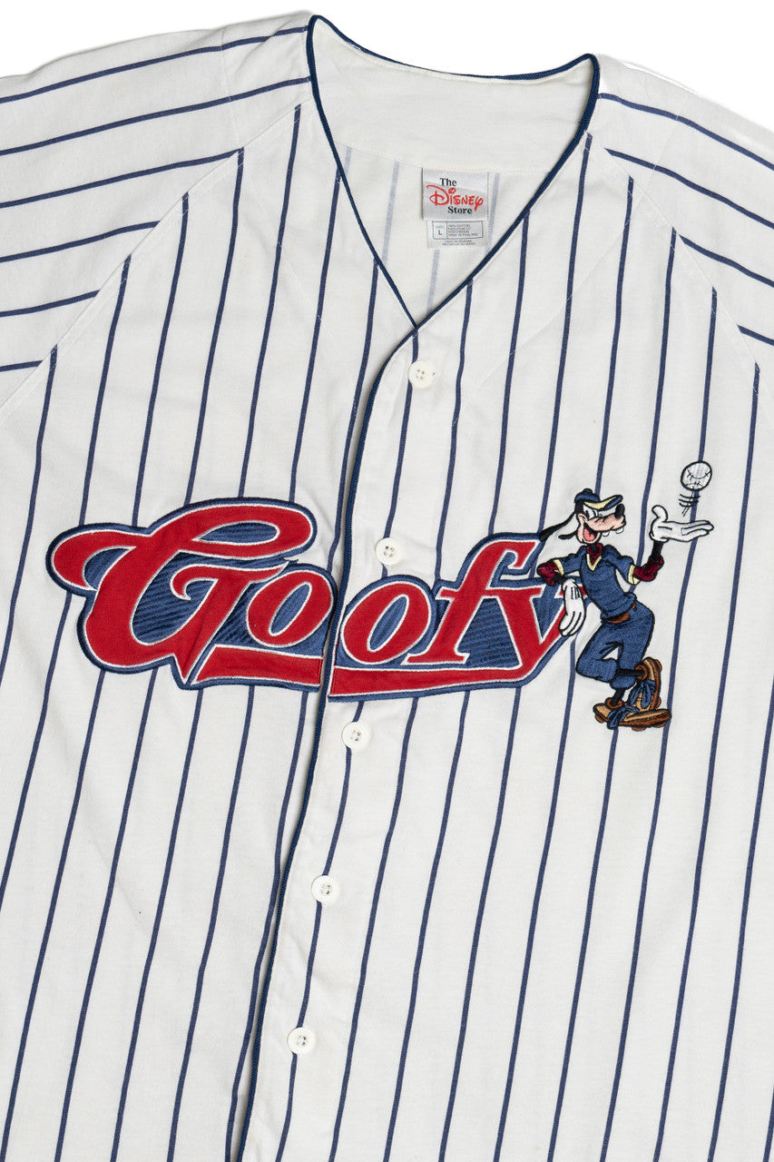 Vintage "Goofy" "Mickey's All Stars" Embroidered Disney Store Baseball Jersey