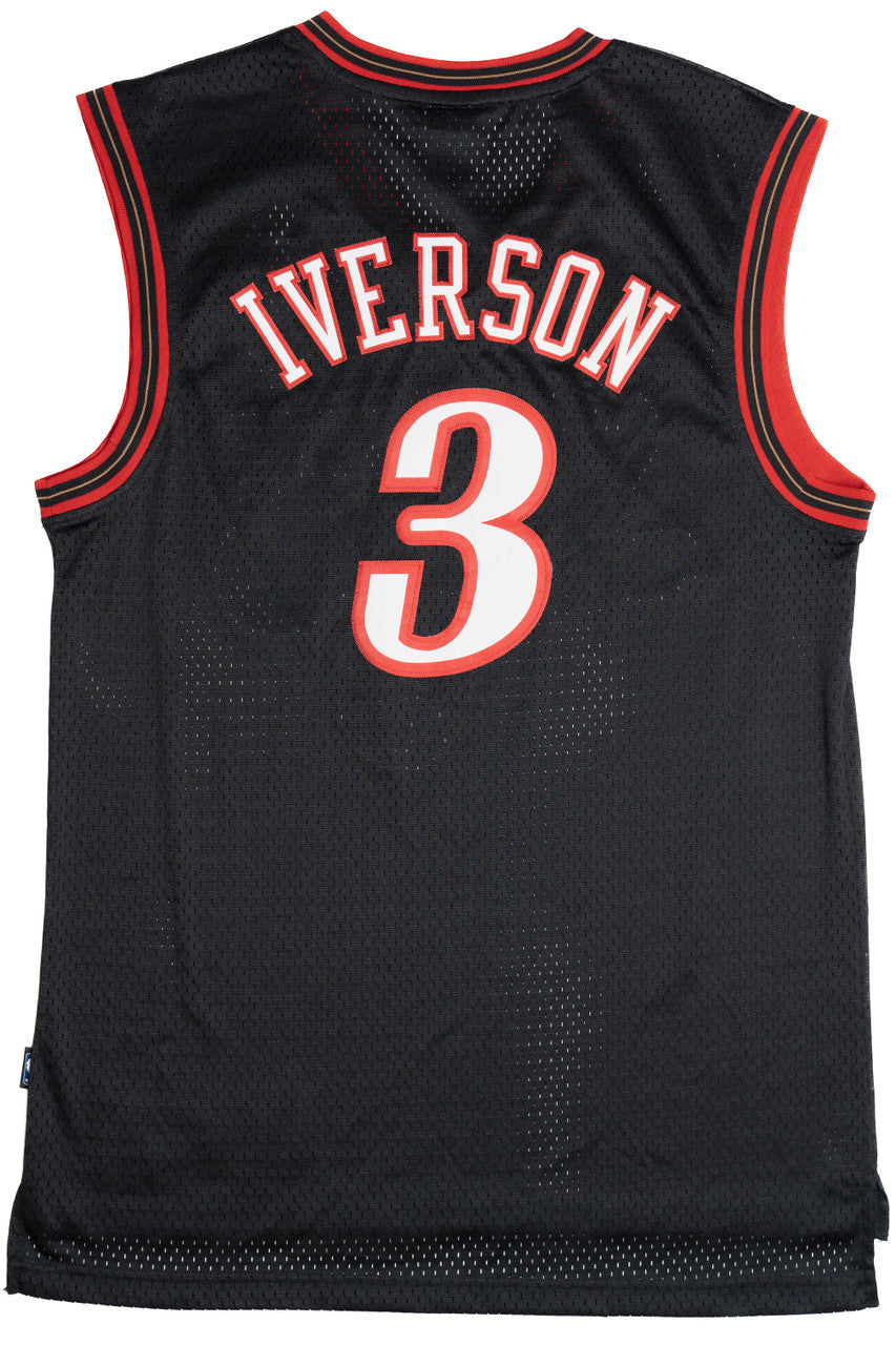 Vintage Sixers 76ers Allen Iverson 3 Stitched Reebok Basketball Jersey (2000s)