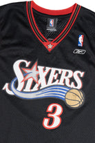 Vintage Sixers 76ers Allen Iverson 3 Stitched Reebok Basketball Jersey (2000s)