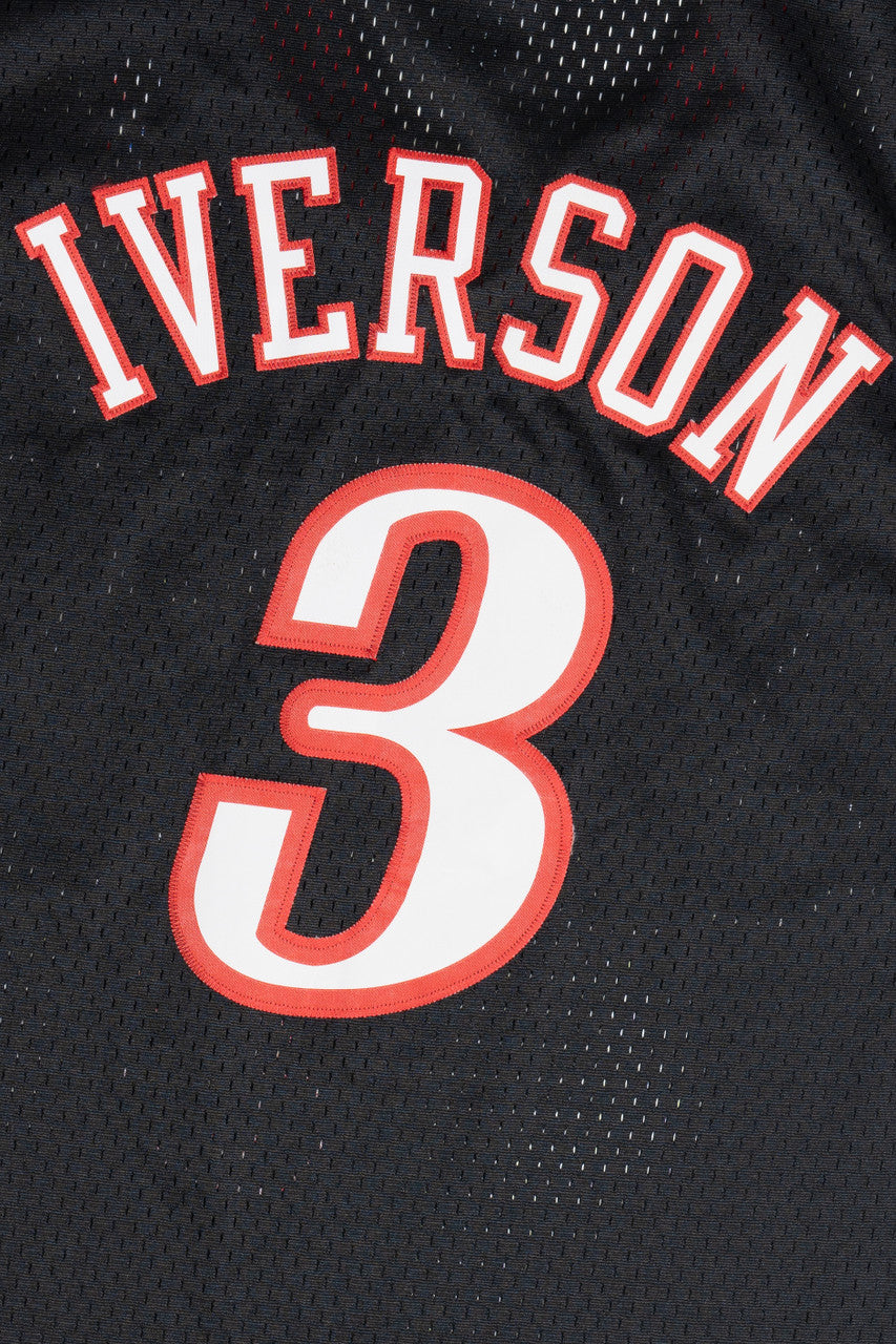 Vintage Sixers 76ers Allen Iverson 3 Stitched Reebok Basketball Jersey (2000s)