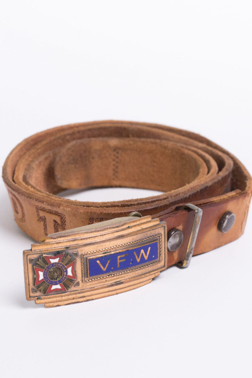 Vintage V.F.W. Champion Leather Belt (1960s)