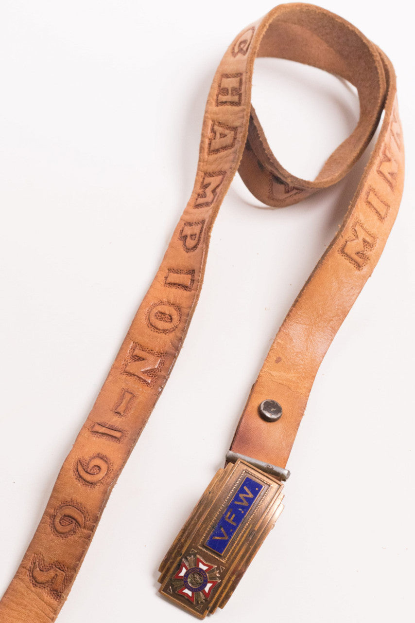 Vintage V.F.W. Champion Leather Belt (1960s)