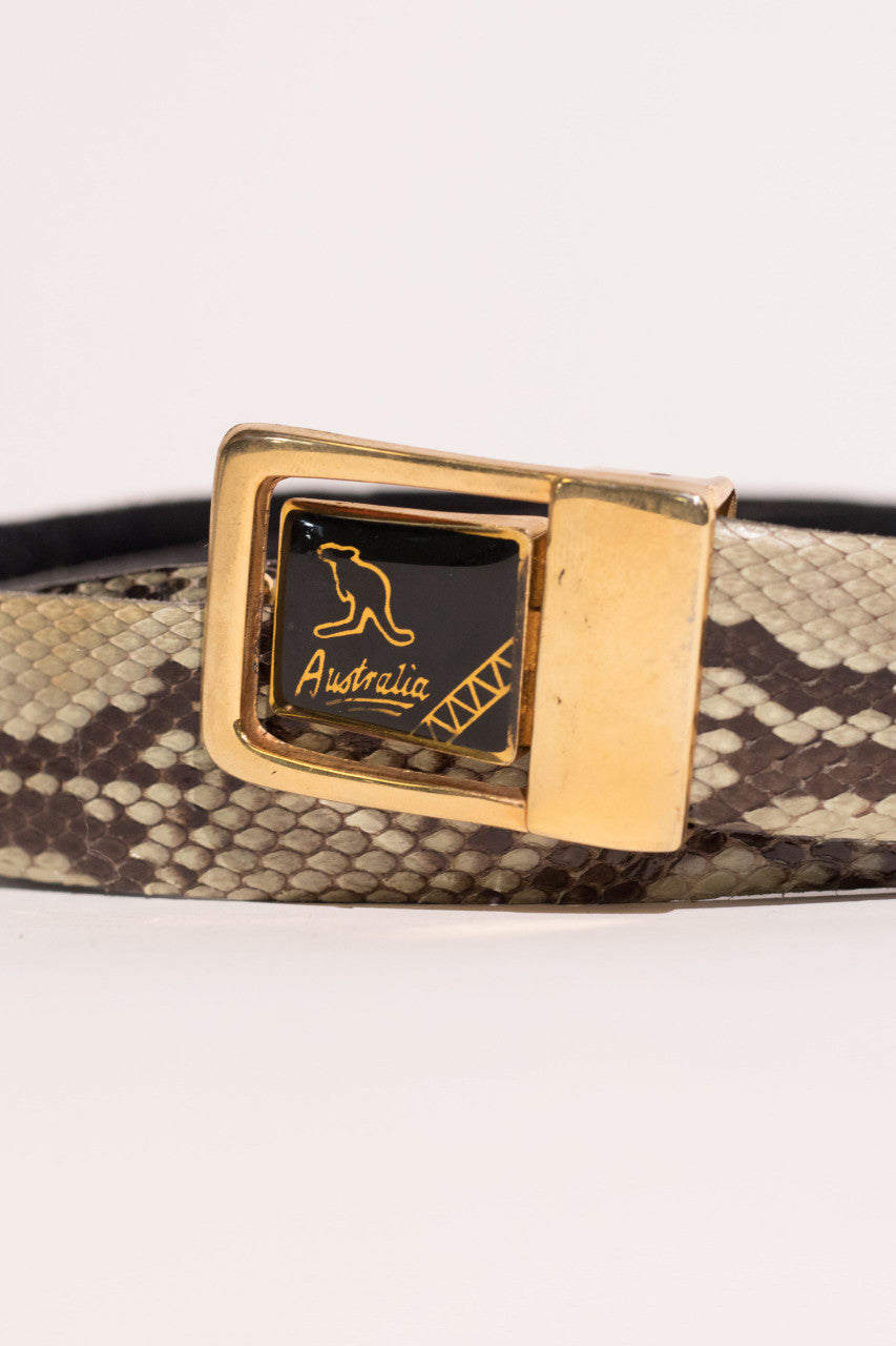 Faux Snake Skin Australian Belt