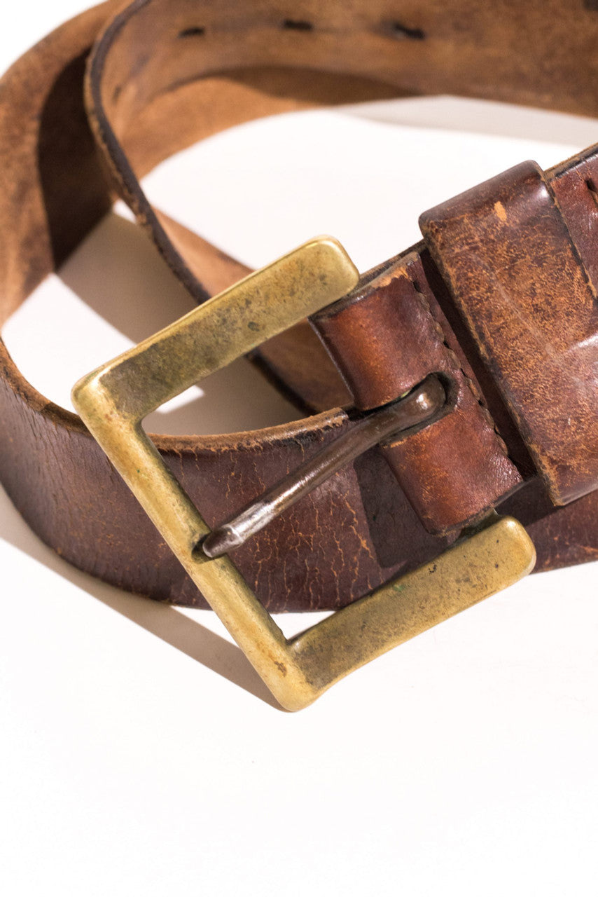 Wide Leather Heavy Duty Belt