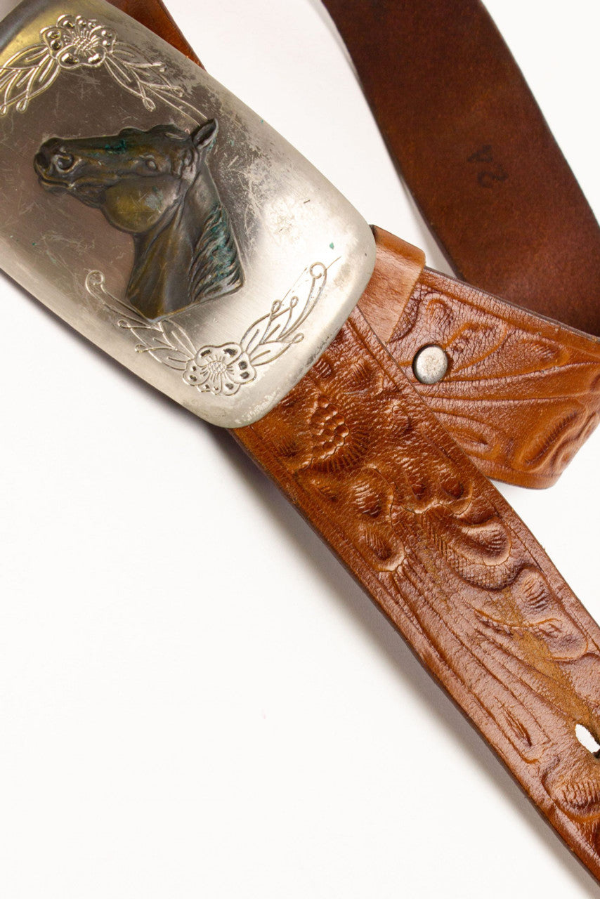 Vintage Kids Horse Buckle Belt