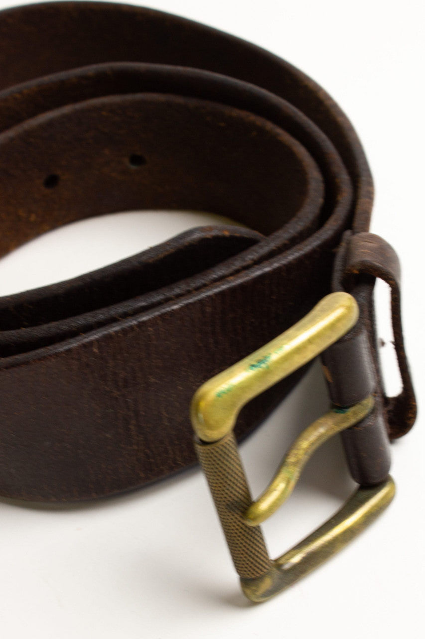 Dark Brown Leather Belt