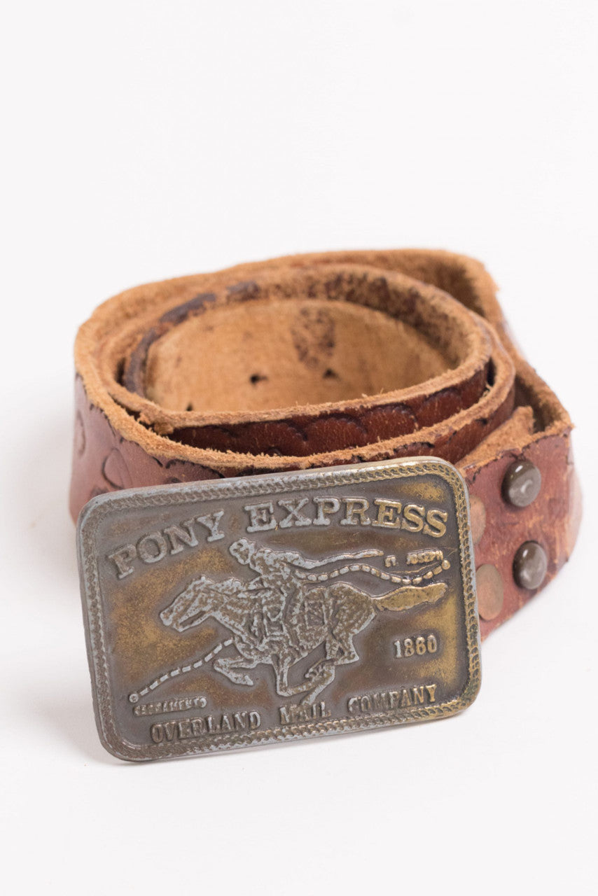 Vintage Pony Express Leather Belt (1970s) – Ragstock