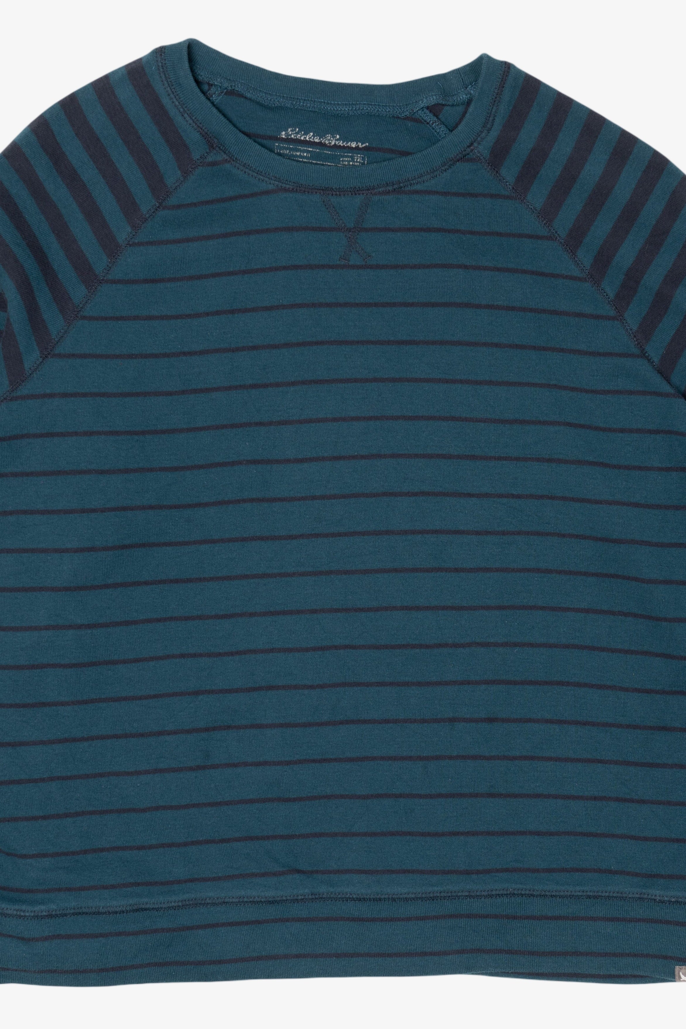 Teal Striped Eddie Bauer Sweatshirt (2000s)