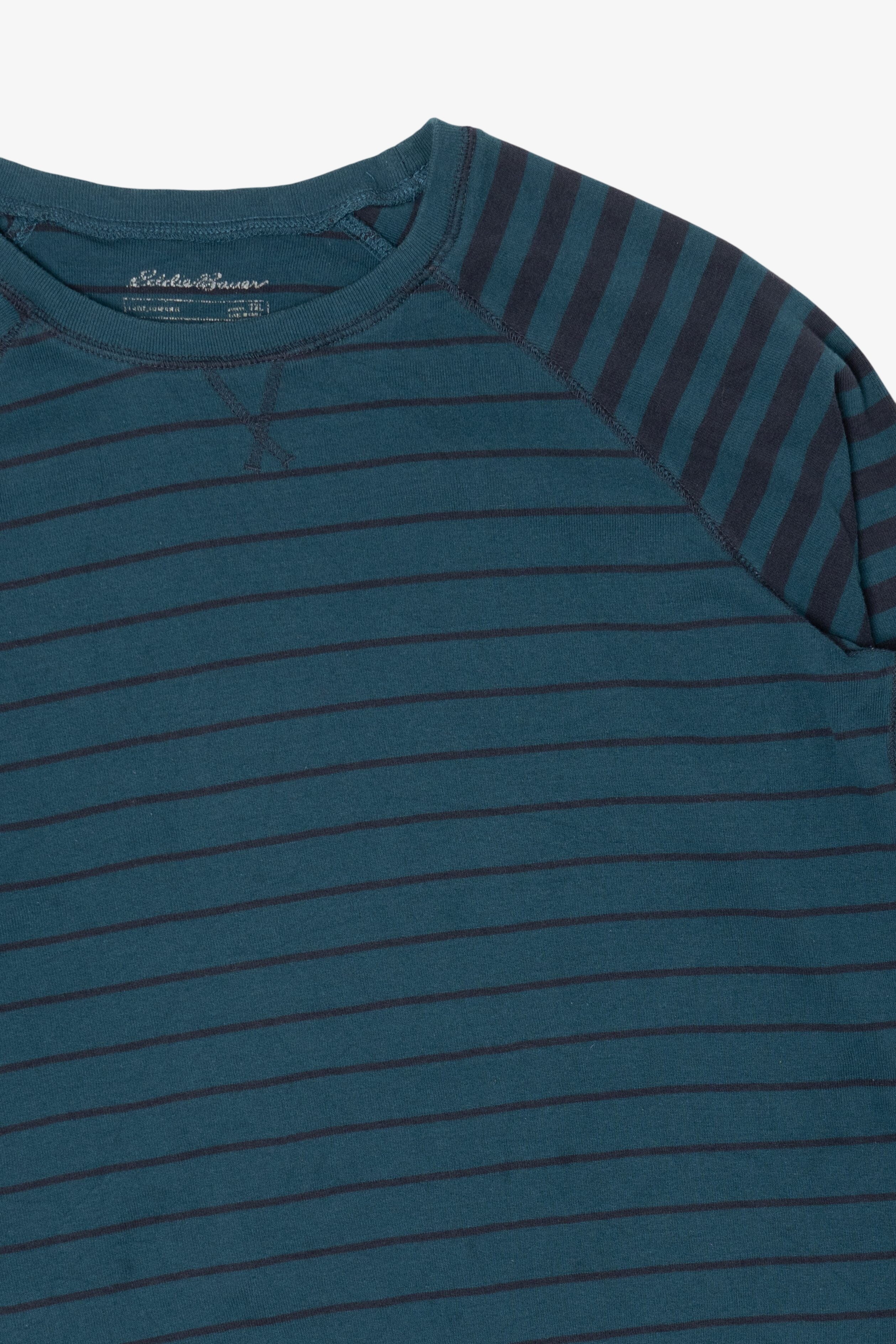 Teal Striped Eddie Bauer Sweatshirt (2000s)
