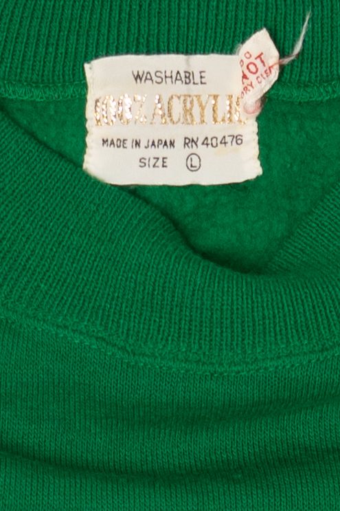 Vintage Green Raglan Sweatshirt (1980s)