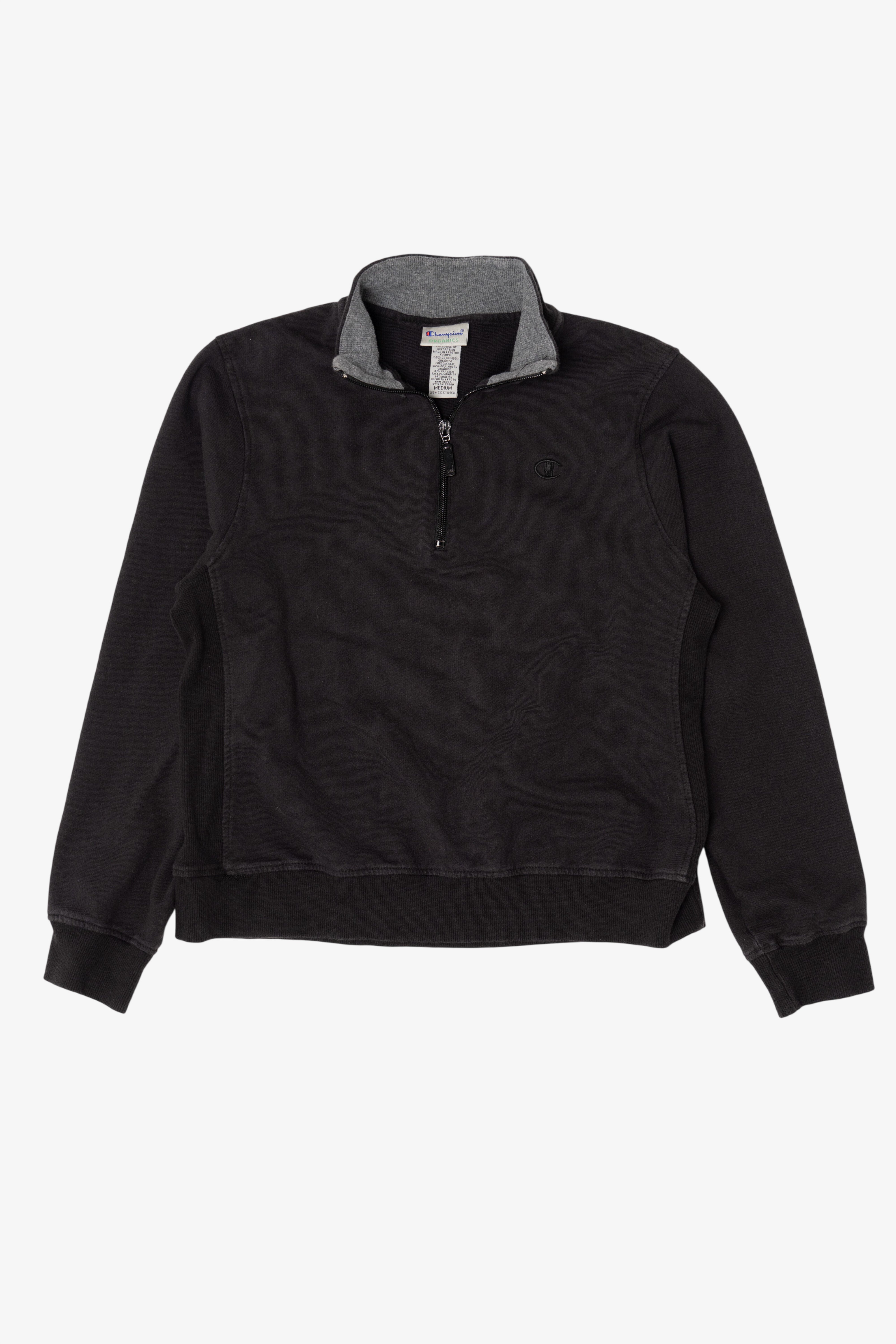 90’s champion halfzip sweat!! Black Champion Half-Zip Sweatshirt – Ragstock