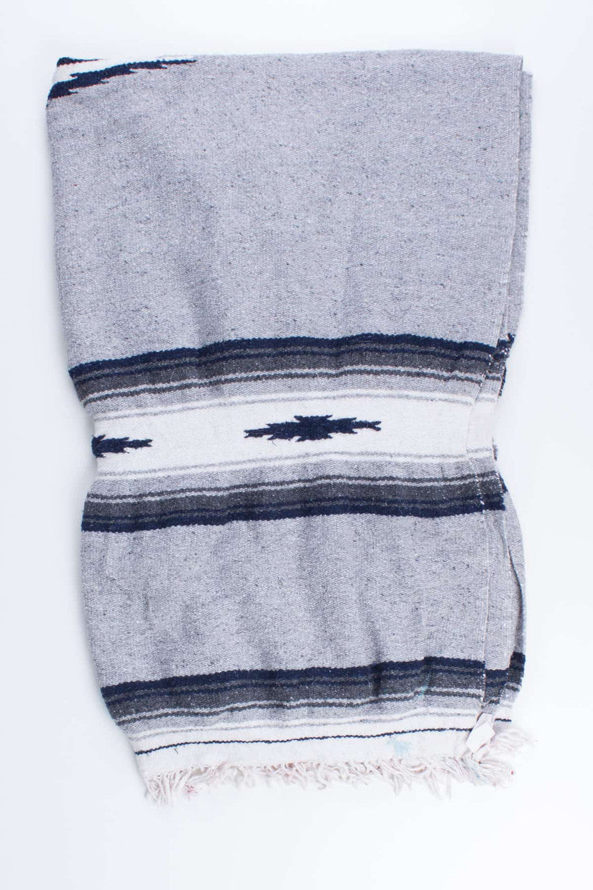 Navy & Grey Baja Blanket