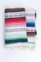 Multi Color Striped Woven Baja Blanket