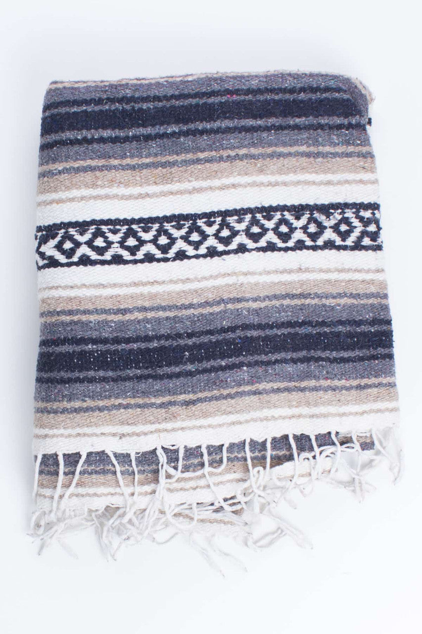 Grey & Tan Baja Blanket 1