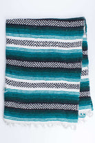 Green & Teal Woven Baja Blanket