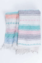 Pastel Striped Woven Blanket