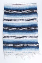 Blue Striped Woven Blanket