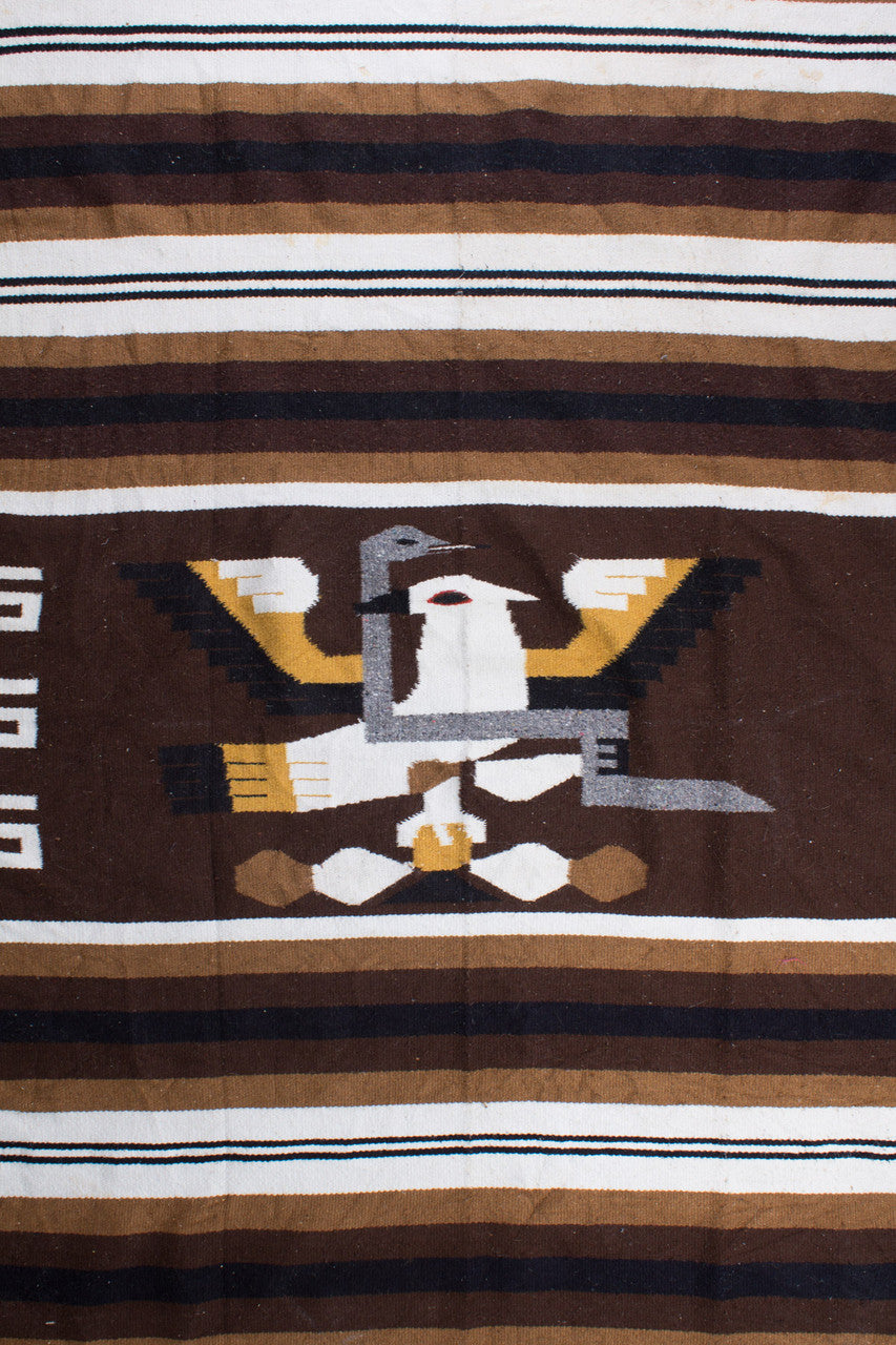 Bird Motif Woven Blanket