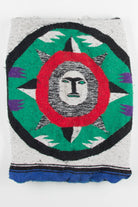 Blue & Green Faces Vintage Blanket