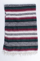 Burgundy & Green Baja Blanket